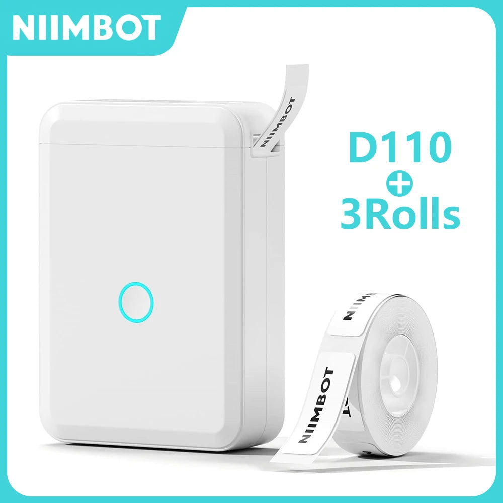 Niimbot D110 Mini Portable Thermal Label Printer - Inkless, Self-Adhesive