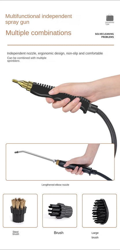 2500W Portable Steam Cleaner High Temperature Sterilization Pressure Jet Washer Machine for Home Car Kitchen Air Conditioner