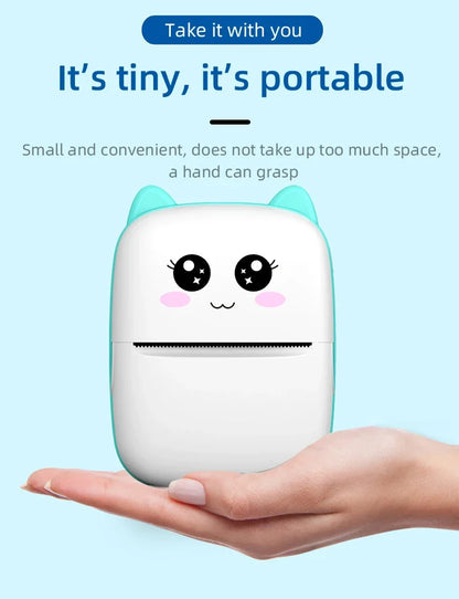 Portable 58mm Bluetooth Thermal Printer for Photo & Label (Android/iOS)