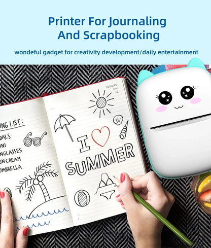 Portable 58mm Bluetooth Thermal Printer for Photo & Label (Android/iOS)