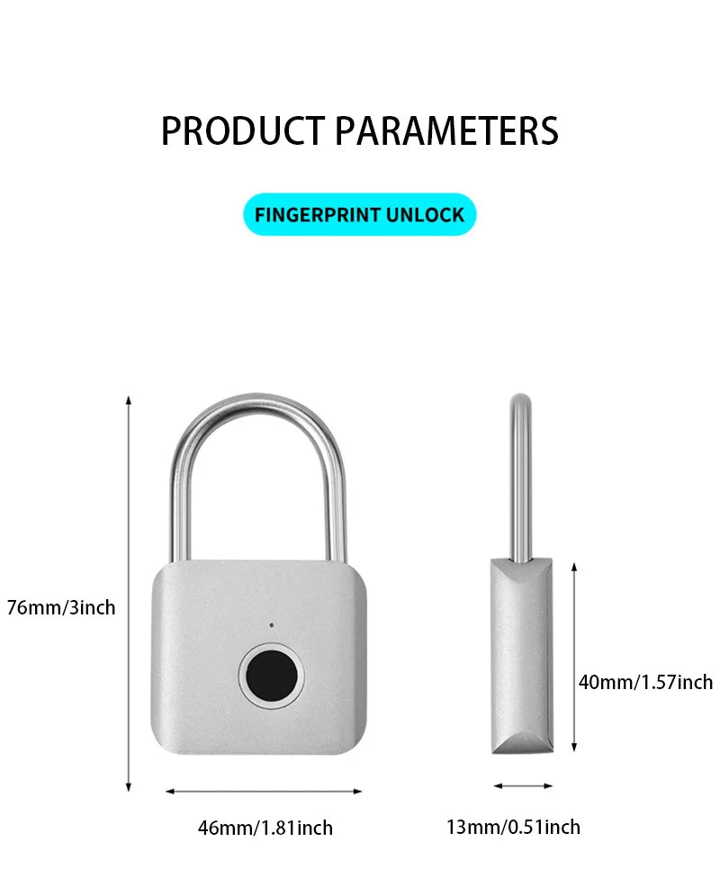 Xiaomi Smart Fingerprint Padlock – Waterproof, Rust-Proof, Anti-Theft