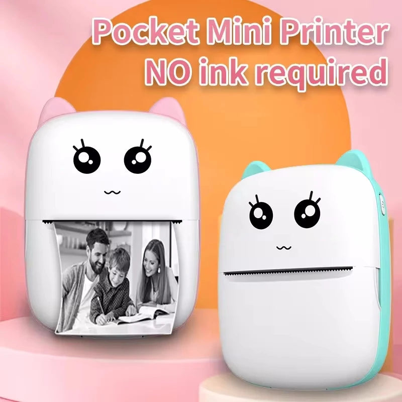 Portable 58mm Bluetooth Thermal Printer for Photo & Label (Android/iOS)