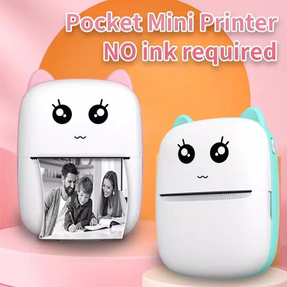 Portable 58mm Bluetooth Thermal Printer for Photo & Label (Android/iOS)