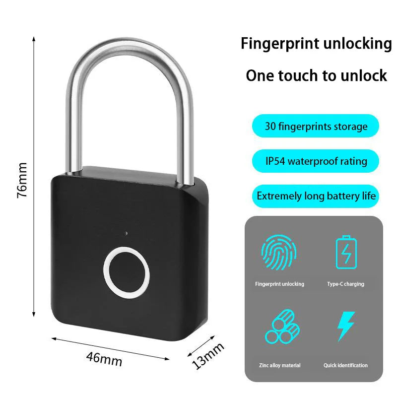 Xiaomi Smart Fingerprint Padlock – Waterproof, Rust-Proof, Anti-Theft
